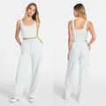 Conjunto de 2 Piezas Top Bustier y Pantalón Cargo