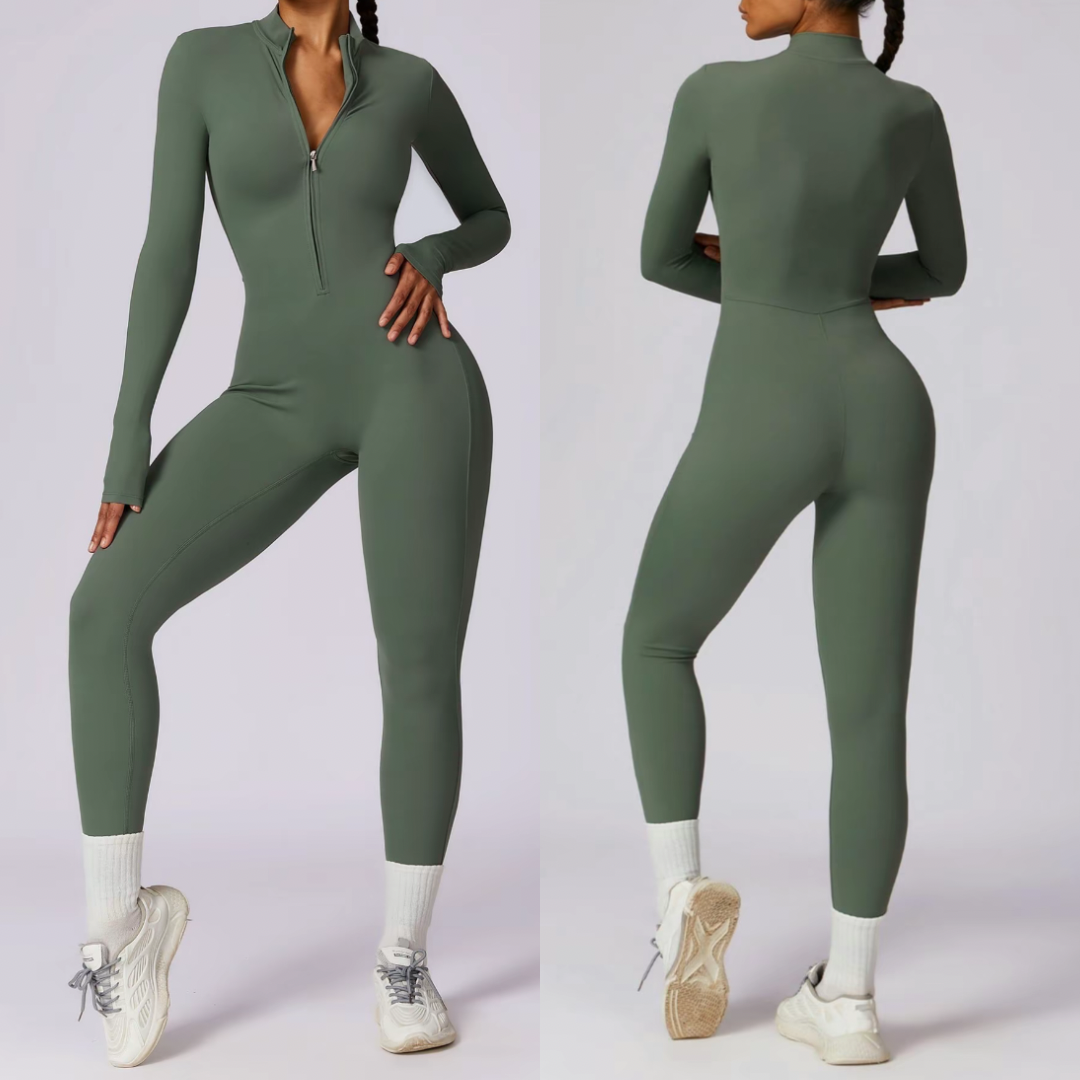 Mono deportivo de mujer con cremallera y manga larga