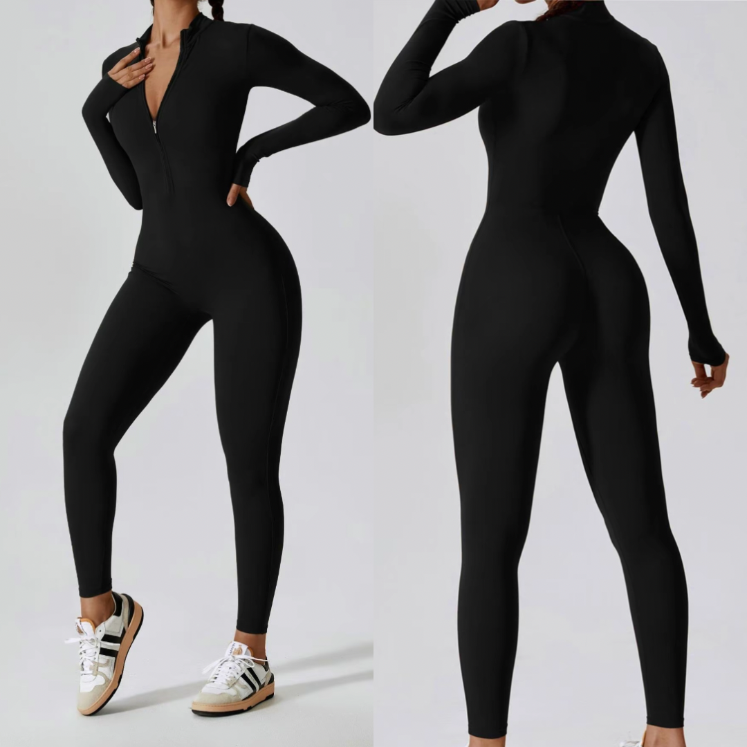 Mono deportivo de mujer con cremallera y manga larga