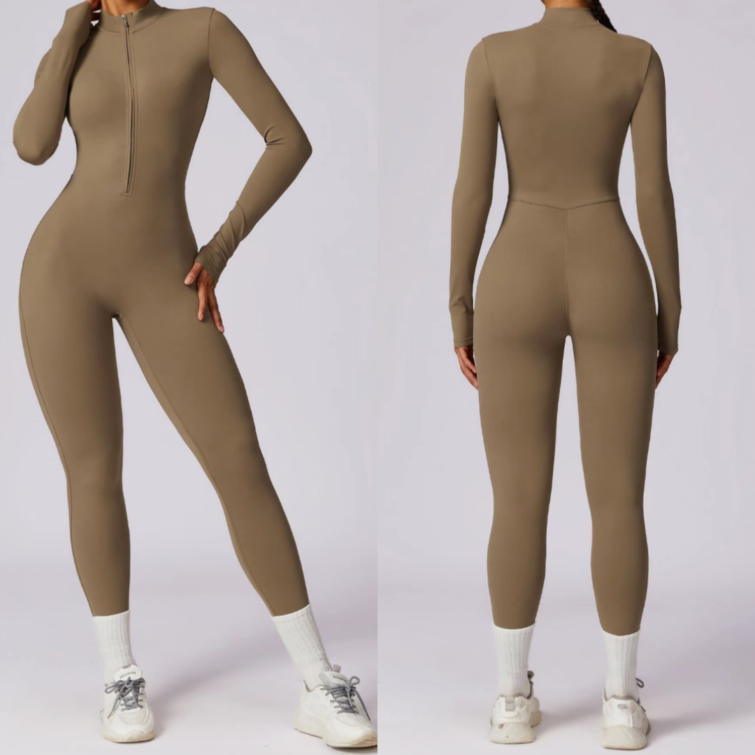 Mono deportivo de mujer con cremallera y manga larga