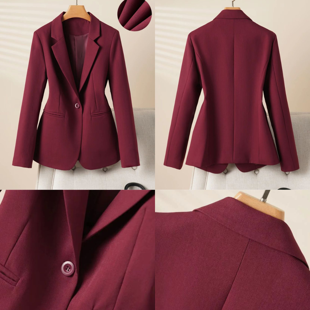Chaqueta blazer con botones delanteros