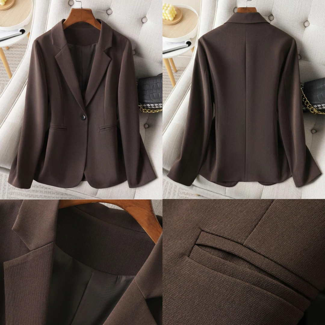 Chaqueta blazer con botones delanteros
