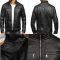 Chaqueta de cuero de hombre Negra
