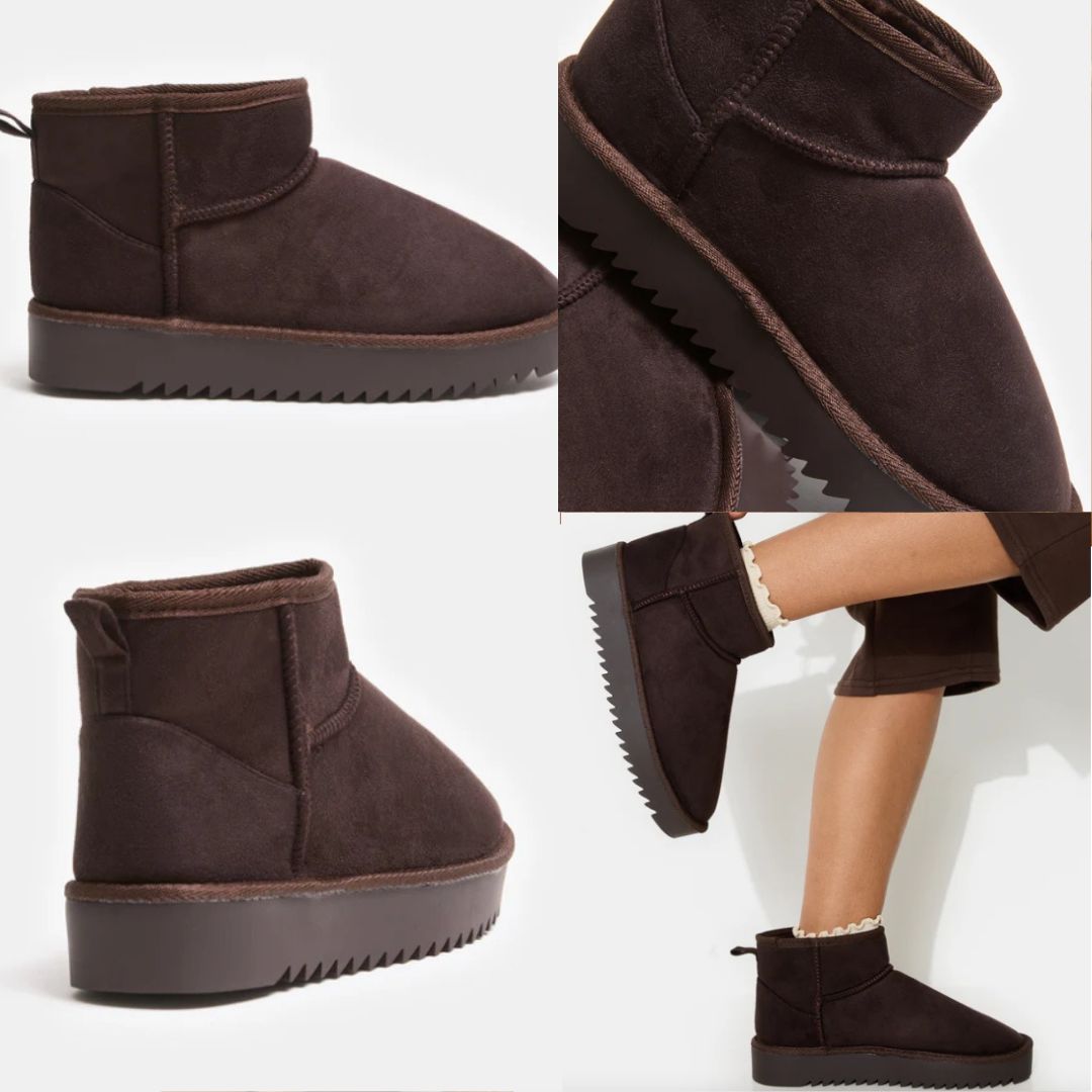 Botas cortas forradas de ante sintético