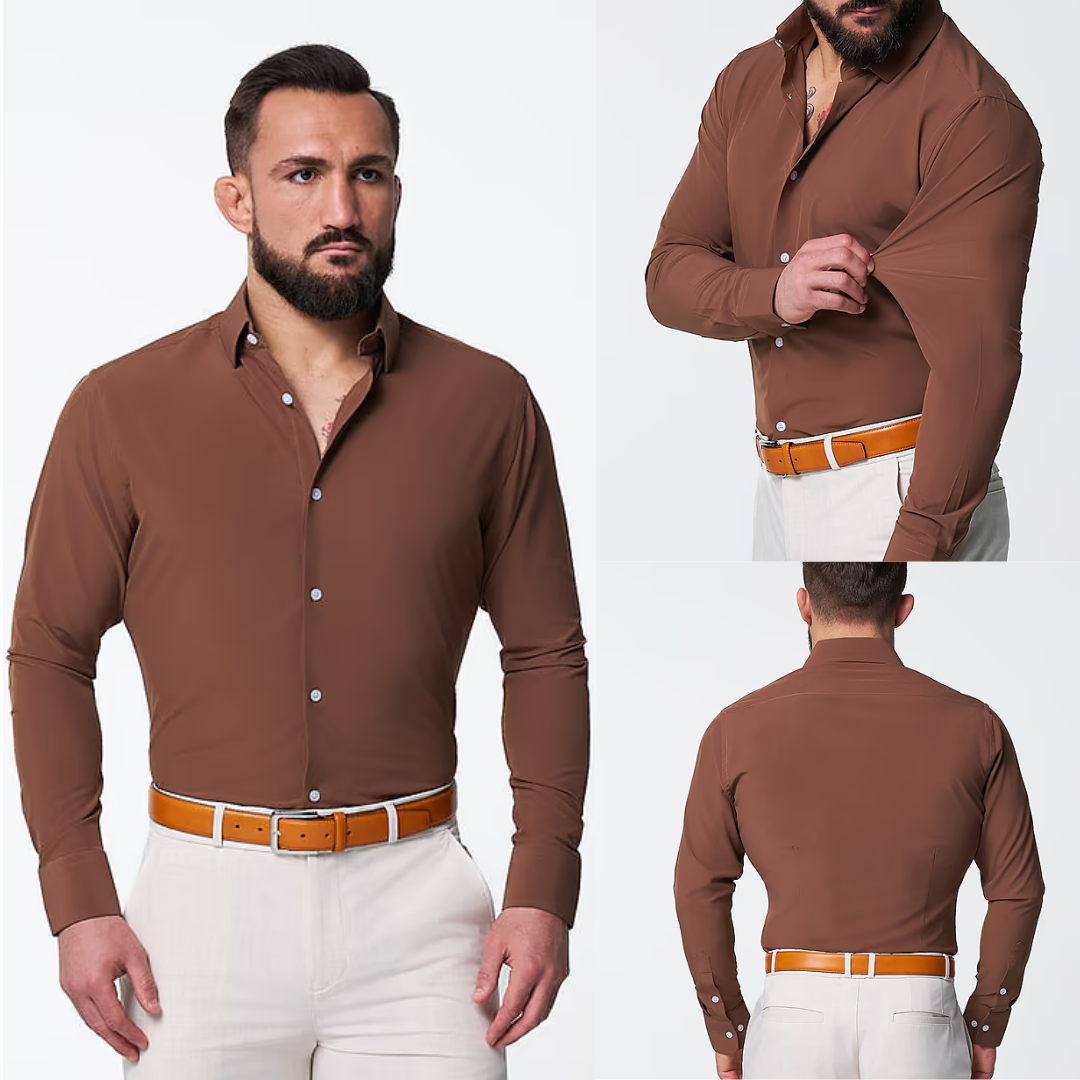 Camisa lisa elegante