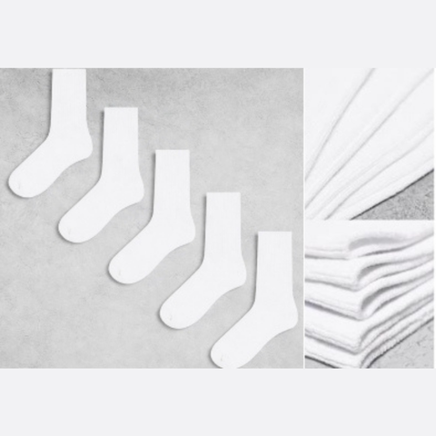 Pares de calcetines negros o blancos pack de 5