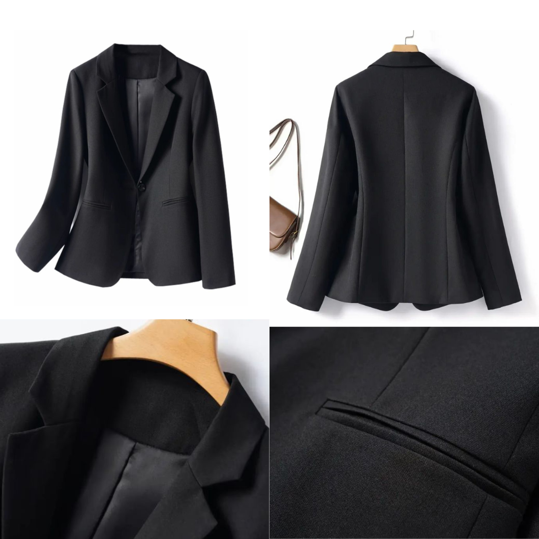 Chaqueta blazer con botones delanteros
