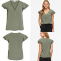 Vispencer, Blusa cuello en V top de manga corta