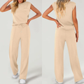 Conjunto de dos piezas: camiseta sin mangas y pantalón ajustable
