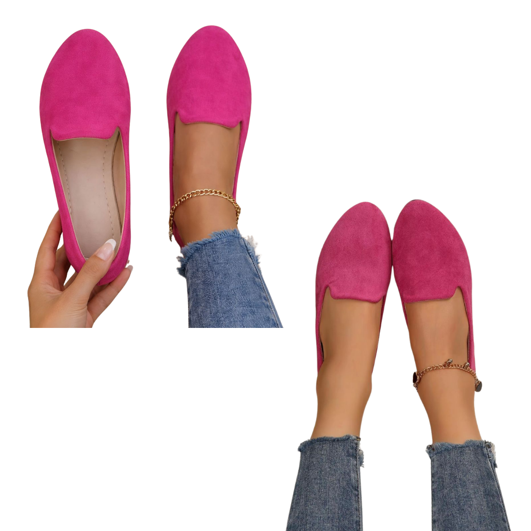 Zapatos planos de punta puntiaguda