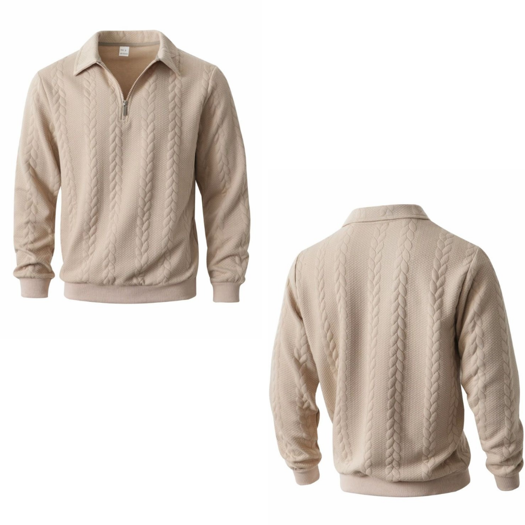 Jersey de tejido a punto con cuello tipo polo