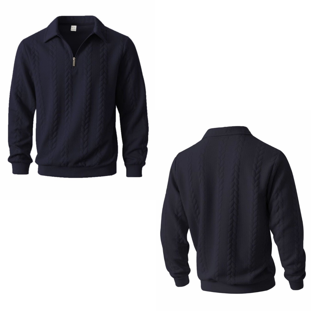 Jersey de tejido a punto con cuello tipo polo
