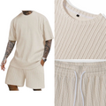 Conjunto 2 piezas camiseta oversize de punto y pantalones con cordón