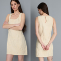 Minivestido de mezclilla de algodón bordado